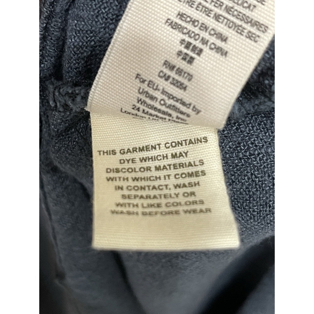 Free People 'Rainz'  Linen Duster Jacket Long Dress Blue Oversized Size Medium - Picture 7 of 10